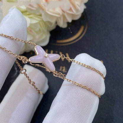 [Solara Jewelry ]JEUX BRACELET PINK MOP PINK GOLD 1 DIAMOND