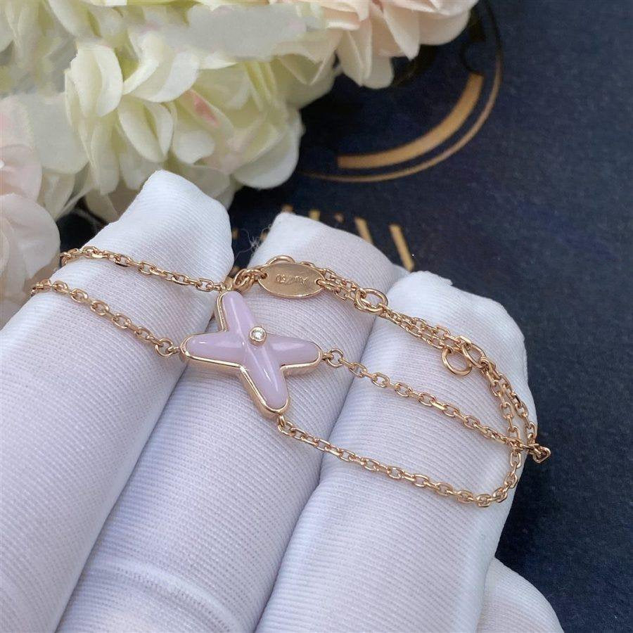 [Solara Jewelry ]JEUX BRACELET PINK MOP PINK GOLD 1 DIAMOND