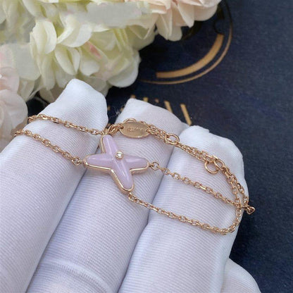 [Solara Jewelry ]JEUX BRACELET PINK MOP PINK GOLD 1 DIAMOND
