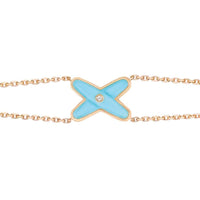 [Solara Jewelry ]JEUX BRACELET TURQUOISE PINK GOLD 1 DIAMOND