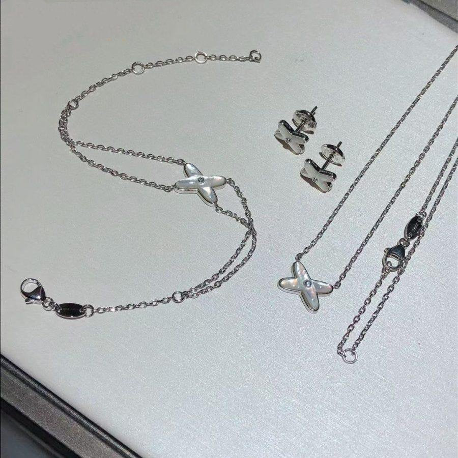 [Solara Jewelry ]JEUX ブレスレット ホワイトMOP シルバー 1ダイヤモンド