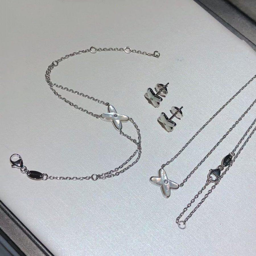 [Solara Jewelry ]JEUX ブレスレット ホワイトMOP シルバー 1ダイヤモンド