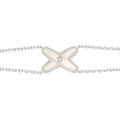 [Solara Jewelry ]JEUX ブレスレット ホワイトMOP シルバー 1ダイヤモンド