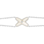 [Solara Jewelry ]JEUX ブレスレット ホワイトMOP シルバー 1ダイヤモンド