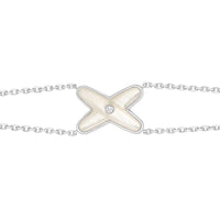 [Solara Jewelry ]JEUX BRACELET WHITE MOP SILVER 1 DIAMOND