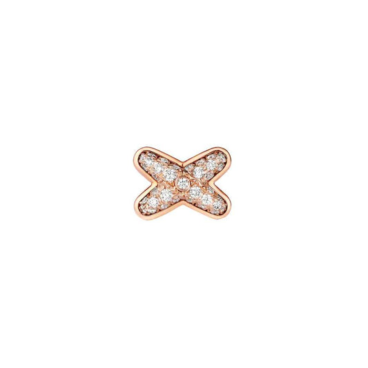 [Solara Jewelry ]PINK GOLD DIAMOND-SET EARRINGS