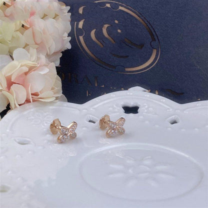 [Solara Jewelry ]ピンクゴールドダイヤモンドイヤリング
