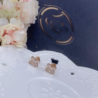 [Solara Jewelry ]ピンクゴールドダイヤモンドイヤリング