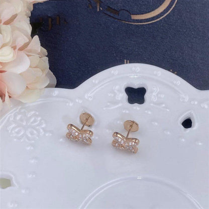[Solara Jewelry ]ピンクゴールドダイヤモンドイヤリング