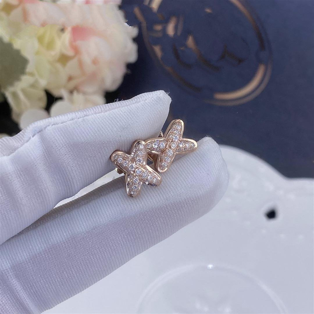 [Solara Jewelry ]ピンクゴールドダイヤモンドイヤリング