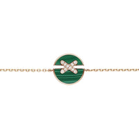 [Solara Jewelry ]JEUX DE BRACELET MALACHITE PINK GOLD DIAMONDS