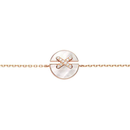 [Solara Jewelry ]MOPピンクゴールドダイヤモンドブレスレットセット