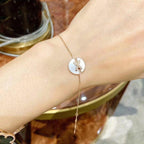 [Solara Jewelry ]MOPピンクゴールドダイヤモンドブレスレットセット