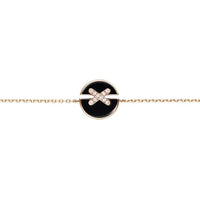 [Solara Jewelry ]JEUX DE BRACELET ONYX PINK GOLD DIAMOND