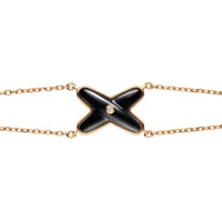 [Solara Jewelry ]JEUX BRACELET ONYX PINK GOLD 1 DIAMOND