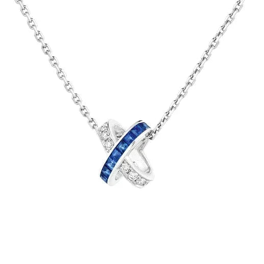 [Solara Jewelry ]LIENS DIAMANT SILBERHALSKETTE
