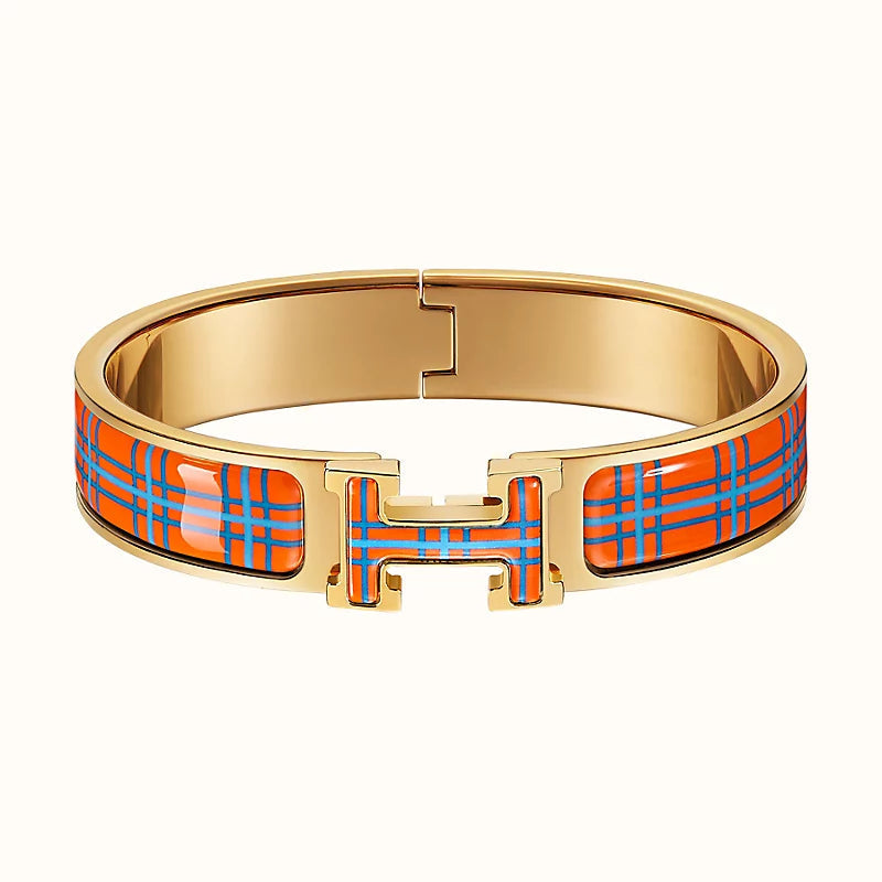[Solara Jewelry ]H TARTAN BRACELET 12MM