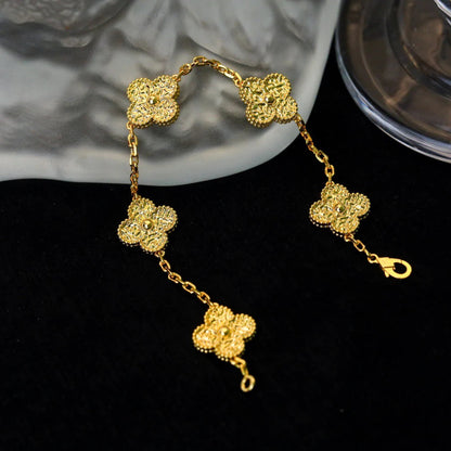 [Solara Jewelry ]CLOVER 5 MOTIFS BRONZING BRACELET