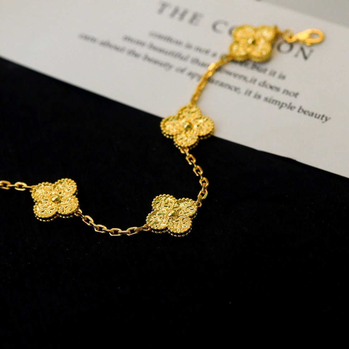 [Solara Jewelry ]CLOVER 5 MOTIFS BRONZING BRACELET