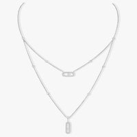 [Solara jewelry]MOVE 2 ROW DIAMOND NECKLACE