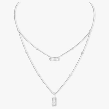 [Solara Schmuck]ZWEIREIHIGE DIAMANT-HALSKETTE
