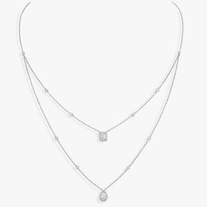 [Solara jewelry]ダイヤモンドネックレス マイ ツイン 2ロウズ
