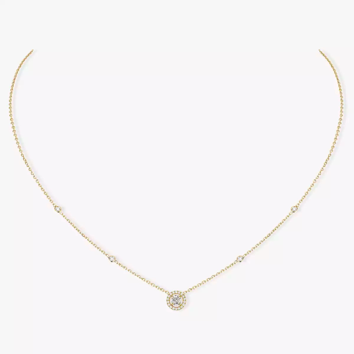 [Solara Jewelry]Diamond Necklace 0,20ct Brilliant Shape Joy