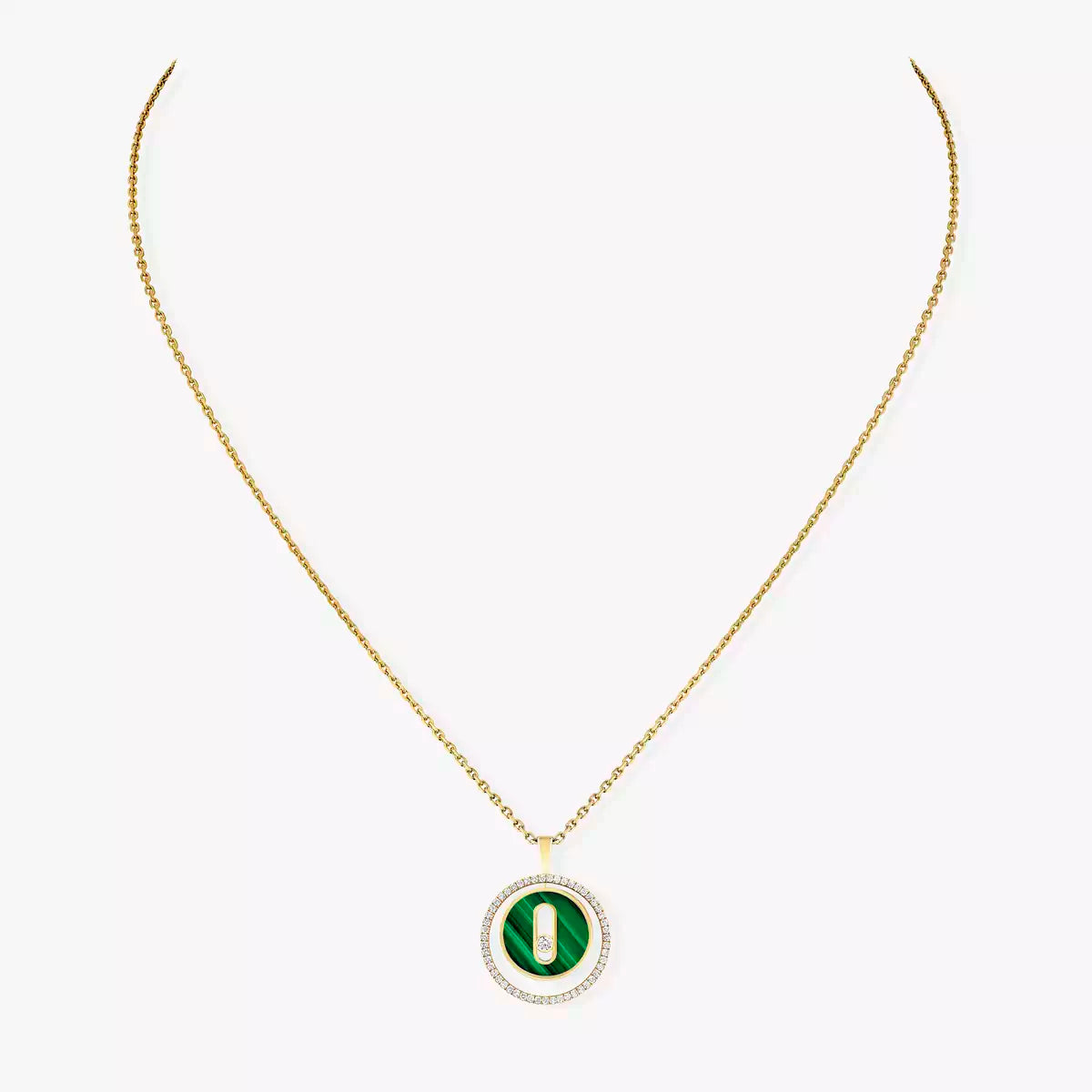 [Solara jewelry]ラッキー ムーブ ダイヤモンド ネックレス ローズゴールド マザーオブパール
