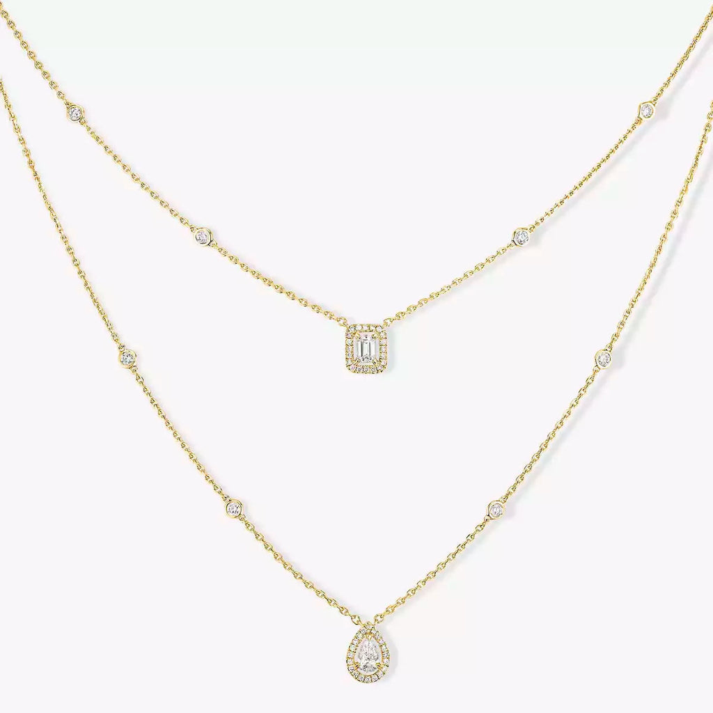 [Solara jewelry]ダイヤモンドネックレス マイ ツイン 2ロウズ