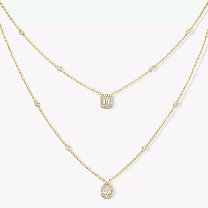 [Solara jewelry]ダイヤモンドネックレス マイ ツイン 2ロウズ