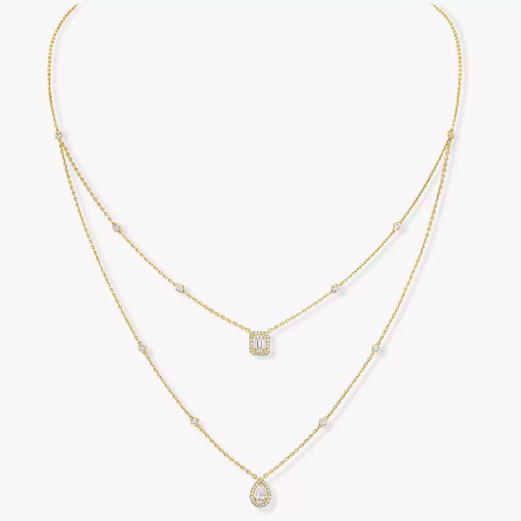 [Solara jewelry]ダイヤモンドネックレス マイ ツイン 2ロウズ