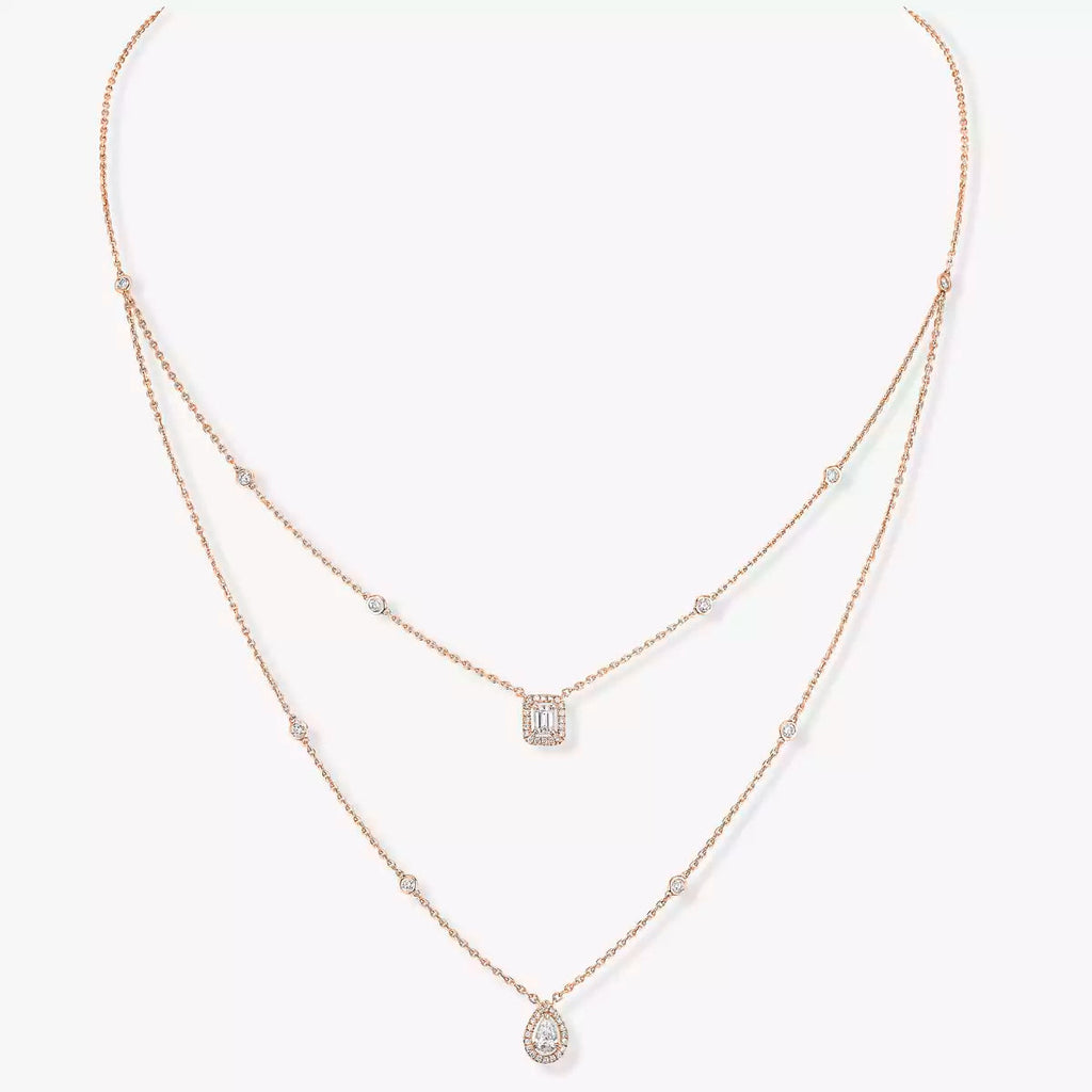 [Solara jewelry]ダイヤモンドネックレス マイ ツイン 2ロウズ