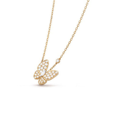 [Solara Jewelry ]バタフライ ダイヤモンド ネックレス