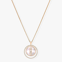 [Solara jewelry]LUCKY MOVE MM NACRE BLANCHE DIAMOND NECKLACE