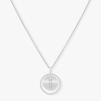 [Solara jewelry]LUCKY MOVE MM SILVER DIAMOND NECKLACE
