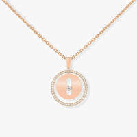[Solara jewelry]LUCKY MOVE PM NECKLACE PINK GOLD DIAMOND