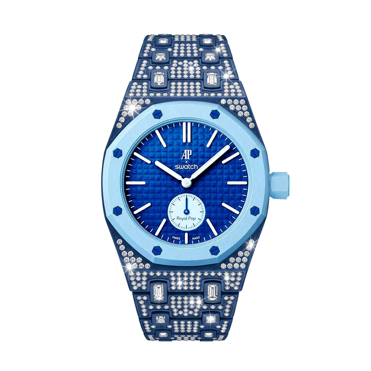 Royal Oak Pop Exclusive Bioceramic Case & Bioceramic Strap Full Diamond