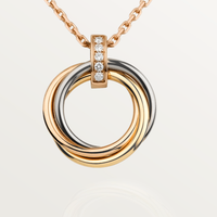 [Solara Jewelry ]TRINITY NECKLACE GOLD  DIAMONDS