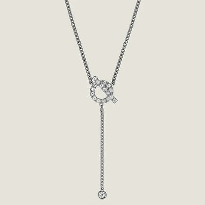 [Solara Jewelry ]FINESSE SILVER DIAMOND NECKLACE