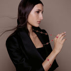 [Solara jewelry] NEW CLOVER 20 MOTIFS PINK ENAMEL NECKLACE