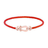 [Solara Jewelry ]FORCE 10 HALF DIAMOND PINK GOLD RED CORDERI LARGE AND MEDIUM MODEL