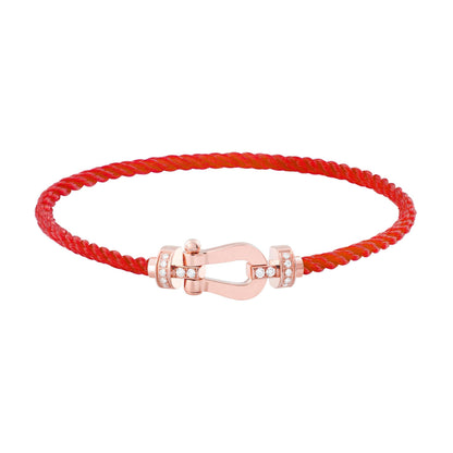[Solara Jewelry ]FORCE 10 HALB DIAMANT ROTGOLD ROTES CORDERI GROSSES UND MITTLERES MODELL