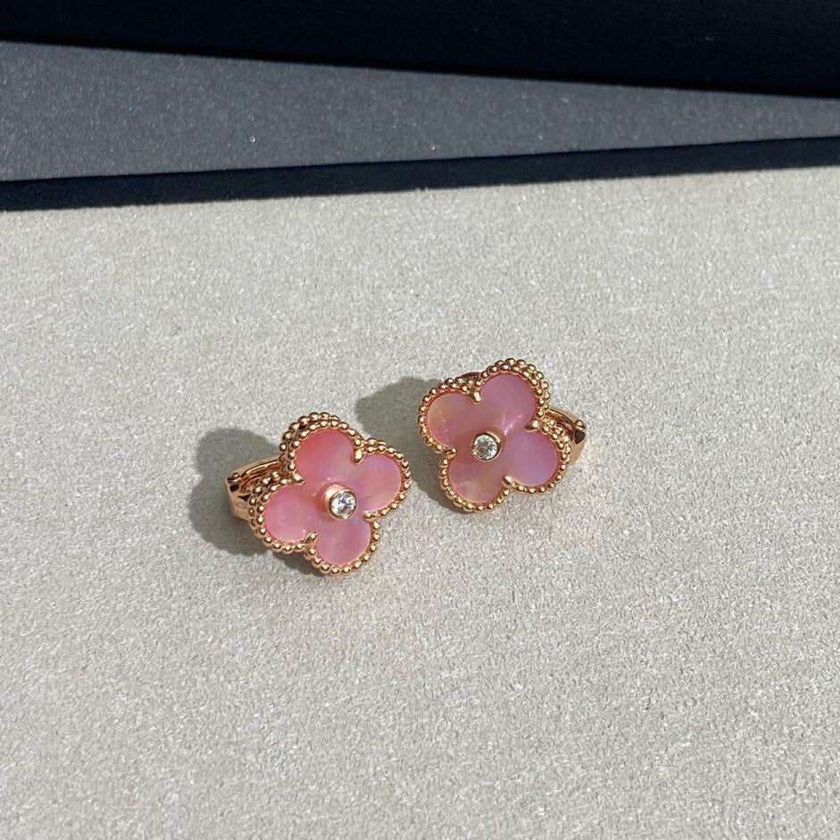 [Solara Schmuck ]KLEE MEDIUM 1 DIAMANT ROSA OHRRINGE