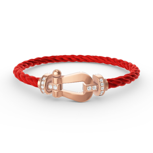 [Solara Jewelry ]フォース ラージ ホースシュー ハーフダイヤモンド ブレスレット ローズゴールド