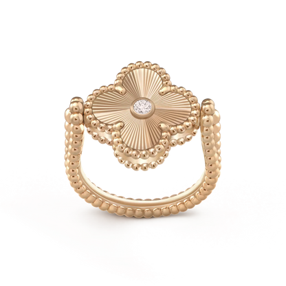 [Solara Schmuck ]CLOVER RIVERSIBLE PINK GOLD RING