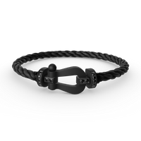 [Solara Jewelry ]FORCE LARGE SERIES HORSESHOE BLACK SAMURAI BRACELET