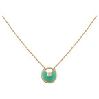 [Solara Jewelry ]アミュレット ゴールド マラカイト ネックレス