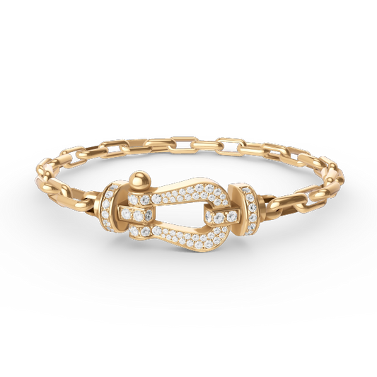 [Solara Jewelry ]フォース ラージ ホースシュー クラスプ メタルブレスレット