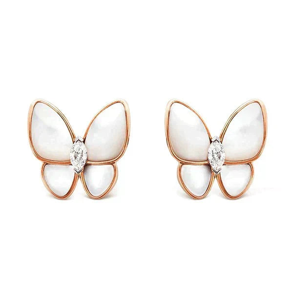 [Solara Jewelry ]SCHMETTERLING MOP DIAMANT OHRRINGE