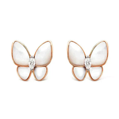 [Solara Jewelry ]BUTTERFLY MOP DIAMOND EARRINGS